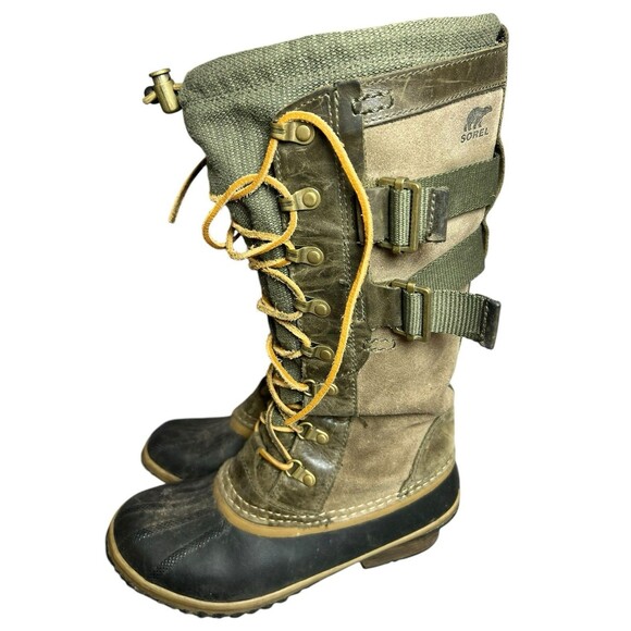 SOREL CONQUEST CARLY II DUCK Boots WOMEN'S 8.5Waterproof Suede Rain Winter Shoes - Picture 10 of 13